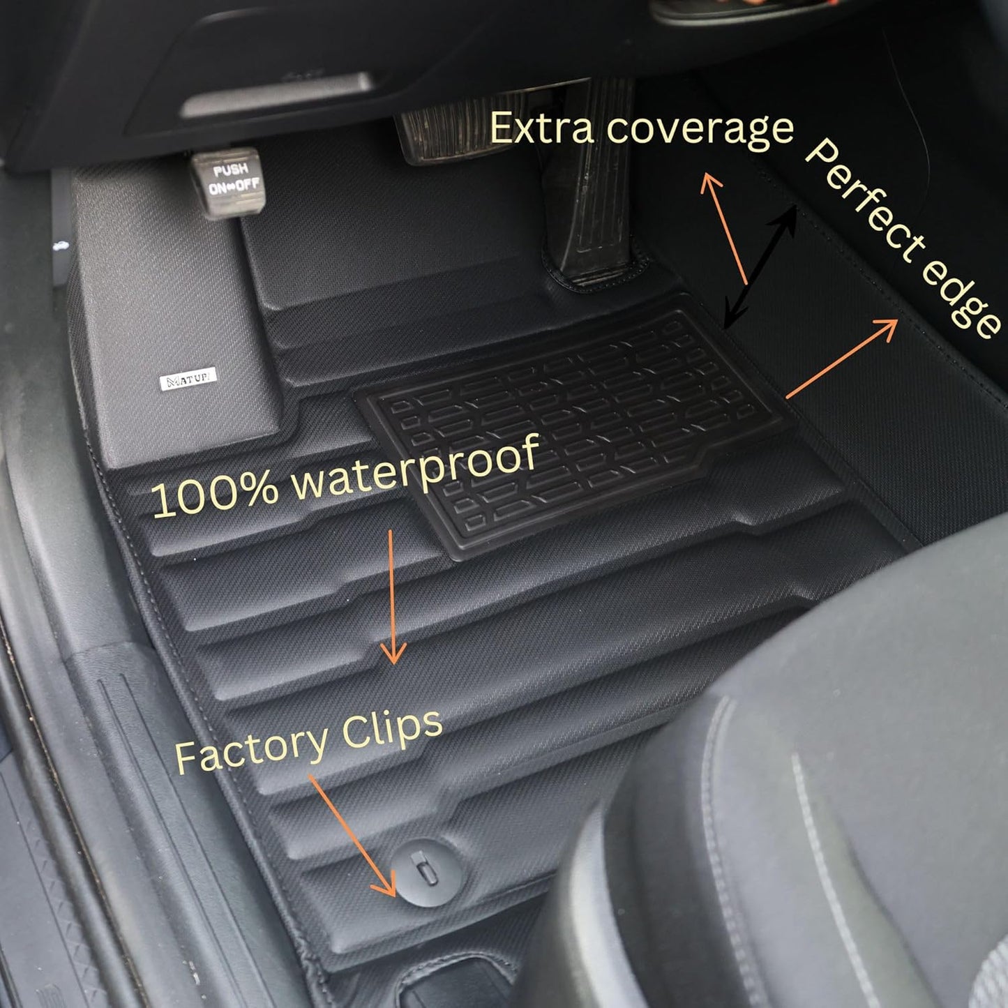 Mat Up! For Ford F150 super crew (Without Rear Storage) 2015-2025 Covers Row 1 & 2