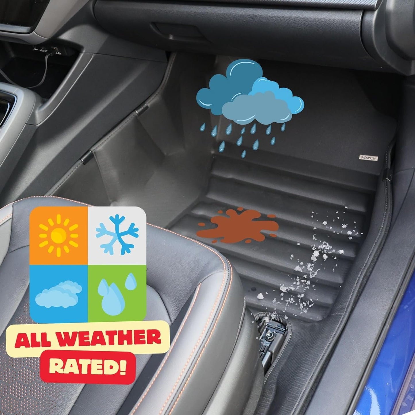 Mat Up! For Toyota RAV4 (Hybrid) 2019-2025 Covers Row 1 & 2